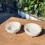 Porselen Salata İkram Kasesi çift kulplu 
2 ADET