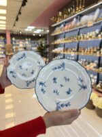 6 Adet Porselen Pasta Tabağı Blue Null