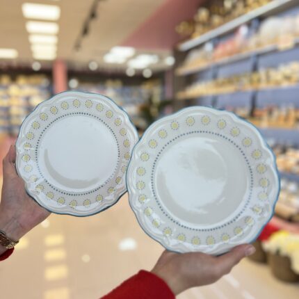 6 Adet Porselen Pasta Tabağı ASORTİ