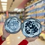 6 Adet Porselen Pasta Tabağı Blue Char