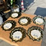 12 PARÇA YILDIZ TEPSİ ve PEÇETE SETİ*GOLD