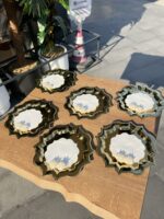 12 PARÇA YILDIZ TEPSİ ve PEÇETE SETİ*GOLD