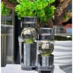 2 Lİ SİLİNDİR  FÜME KRİSTAL ŞAMDAN