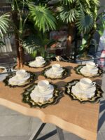 12 PARÇA YILDIZ TEPSİ ve PEÇETE SETİ*GOLD - Görsel 2