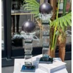 2 Lİ KRİSTAL MODERN ŞAMDAN MAVİ