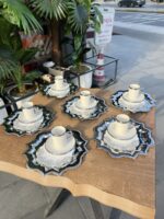 18 Parça FİNCAN + TEPSİ + PEÇETE KOMBİNİ *GÜMÜŞ - Görsel 3