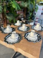 24 Parça FİNCAN + TEPSİ + PEÇETE KOMBİNİ *GÜMÜŞ - Görsel 4