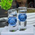 SİLİNDİR KABARCIK MODERN ŞAMDAN MAVİ