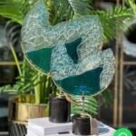 2 Lİ MERMER KAİDE KESİK AY FÜZYON TURKUAZ