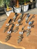 8 Parça AVANGARDE Gümüş Kelebekli Servis ve Maşa Seti - Görsel 2