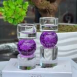 SİLİNDİR KABARCIK MODERN ŞAMDAN MOR