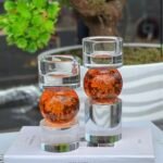 SİLİNDİR KABARCIK MODERN ŞAMDAN  TURUNCU