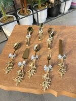 8 Parça AVANGARDE Gold Kelebekli Servis Seti ve Maşa Seti - Görsel 2