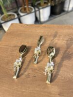 8 Parça AVANGARDE Gold Kelebekli Servis Seti ve Maşa Seti - Görsel 4