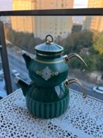 Emaye Green çaydanlık - Görsel 2