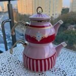 Emaye Pink Candy çaydanlık