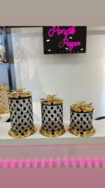 SİYAH DAMALI 3’ LÜ ÇAY ŞEKER KAHVELİK - Görsel 2