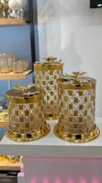 GOLD DAMALI 3’ LÜ ÇAY ŞEKER KAHVELİK