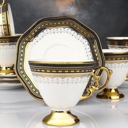 6 KİŞİLİK GLORANTY BLACK FİNCAN TAKIMI 90cc