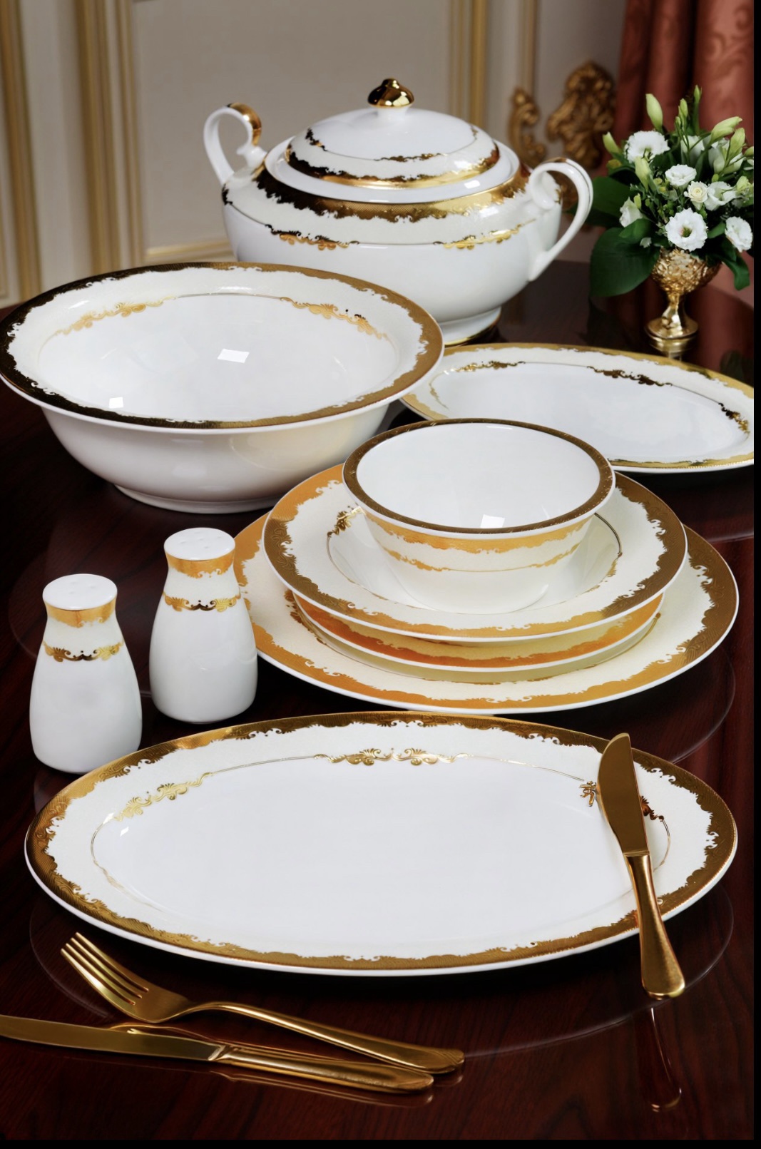 screenshot-118 ROYAL CHARME-MARGARET 60 PARÇA 24 K. ALTIN YEMEK TAKIMI - Görsel 1