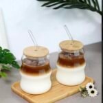 450 ML BAMBU KAPAKLI PİPETLİ KUPA