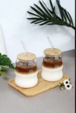 450 ML BAMBU KAPAKLI PİPETLİ KUPA