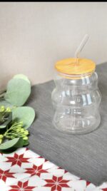 450 ML BAMBU KAPAKLI PİPETLİ KUPA - Görsel 2