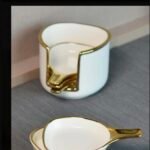 ELLA 6'LI YALDIZLI KÖŞELİ PORSELEN SOSLUK