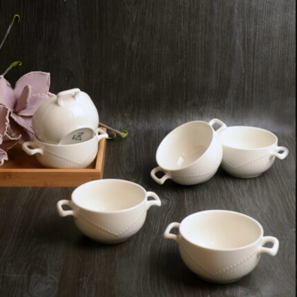 VELİA BEYAZ 6'LI KASE SETİ