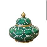 3 BOYUT YEŞİL ZİNCİR DESEN  20CM UZAY KÜP