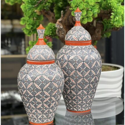 2 Lİ GRİ TURUNCU YILDIZ DESEN BÜYÜK KÜÇÜK UZUN KÜP