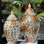 2 Lİ KAHVE LEOPAR DESEN BÜYÜK KÜÇÜK UZUN KÜP