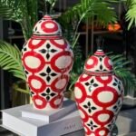 2 Lİ SET KIRMIZI HALKA DESEN BÜYÜK-KÜÇÜK ASİL KÜP