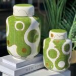 2 Lİ SET YEŞİL YUVARLAK DESEN DUDAKLI KÜP