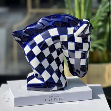 SERAMİK DAMALI AT LACİVERT