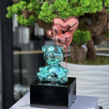 BALON AYICIK OTURAN TURKUAZ 35CM