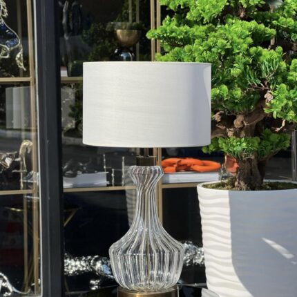 LÜKS İNCE BEL CAM ABAJUR ESKİTME