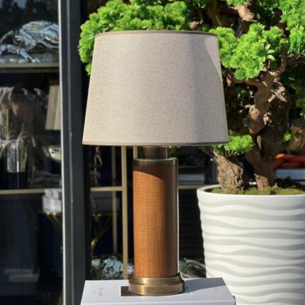 AHŞAP BOHEM DÜZ SİLİNDİR ABAJUR ESKİTME