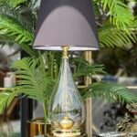 ARMUT MODEL ŞEFFAF CAM ALTIN ABAJUR