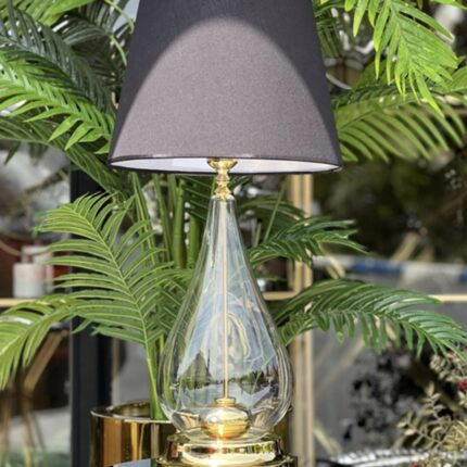 ARMUT MODEL ŞEFFAF CAM ALTIN ABAJUR