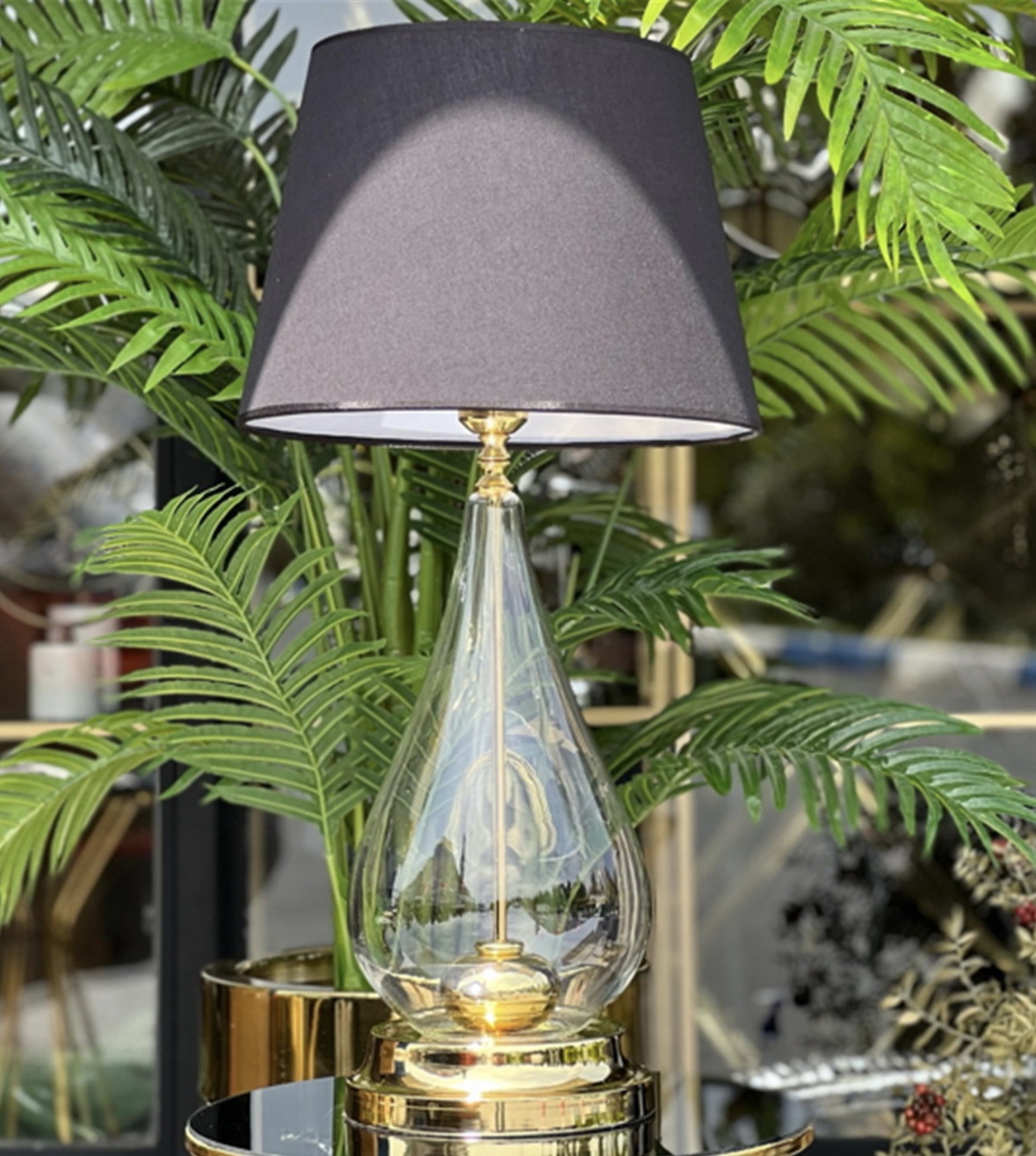 screenshot-241 ARMUT MODEL ŞEFFAF CAM ALTIN ABAJUR - Görsel 1