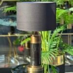 ESKİTME SİYAH MERMER DETAY ABAJUR