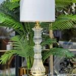 ŞEFFAF BOĞUMLU ALTIN ABAJUR