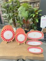 Pink Candy Servis & Pasta & 3’Lü Kayık Tabak **15 PARÇA