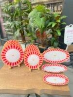 Pink Candy Servis & Pasta & 3’Lü Kayık Tabak **15 PARÇA