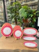 Pink Candy Servis & Pasta & 3’Lü Kayık Tabak **15 PARÇA - Görsel 2