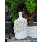 İTHAL BEYAZ SERAMİK LUMİFLORA VAZO BÜYÜK