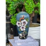 İTHAL SERAMİK BLUE FİORİNA VAZO KÜÇÜK MOR ÇİÇEK