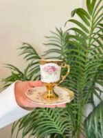 6 KİŞİLİK ARTHUR FLOWERS FİNCAN TAKIMI 90cc