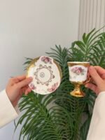 6 KİŞİLİK ARTHUR FLOWERS FİNCAN TAKIMI 90cc **KASIM AYINA ÖZEL - Görsel 2